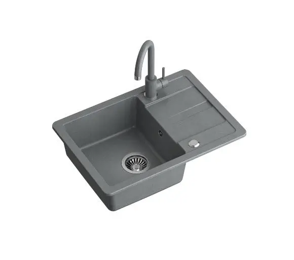 Кухонна мийка Quadron ZCS6244SZ_3623500GR CLEAR SMART (Сіра) з блендером (Сірий)