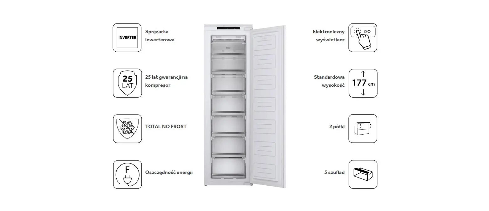 Zamrażarka Haier HFE 172 NF No Frost