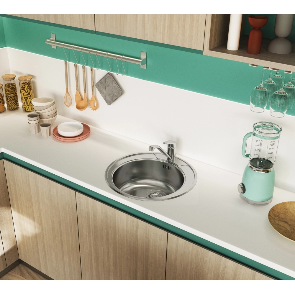 Bateria Franke Smart Princess II Chrom Mosiądz