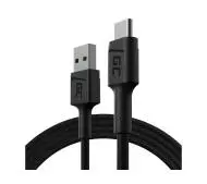 Green Cell PowerStream USB-A do USB-C 1,2m Czarny