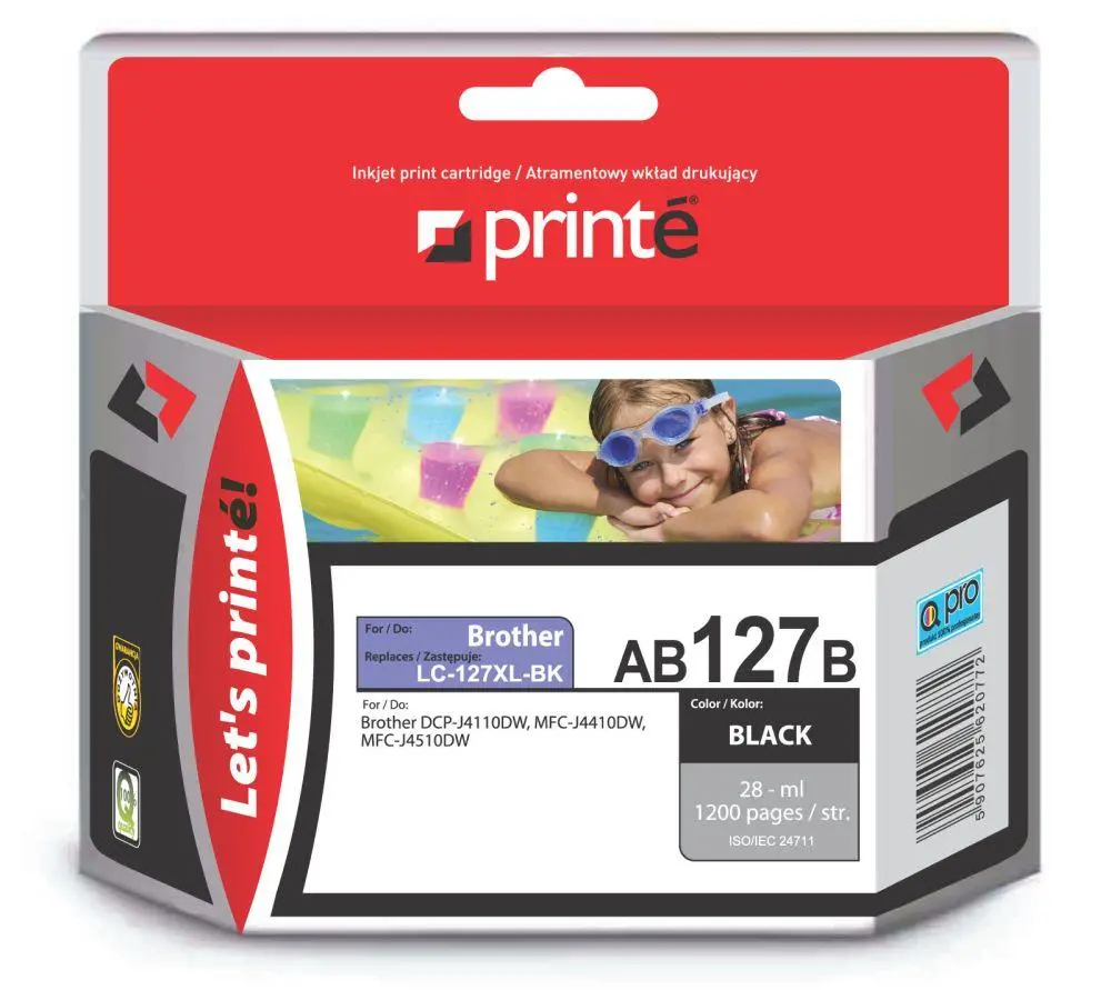 Tusz Printe AB127B (zamiennik LC-127XLBK) Czarny 28 ml