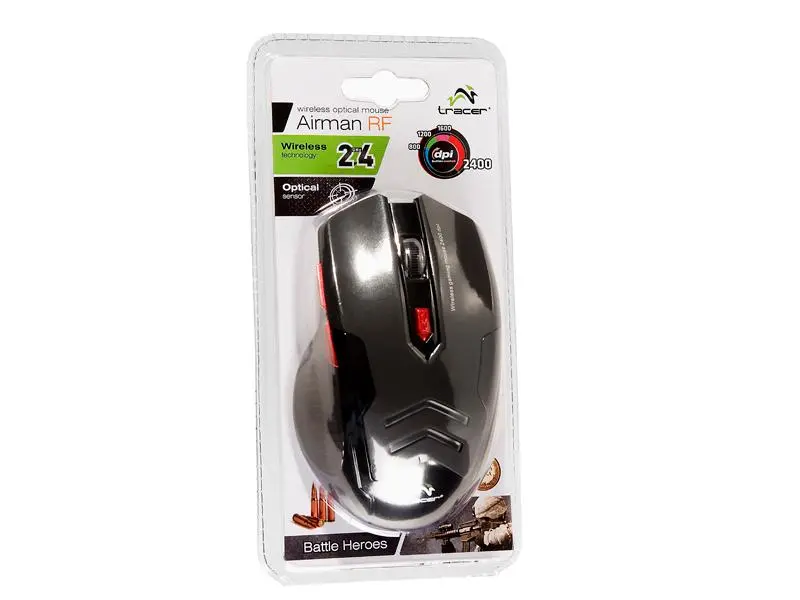 Myszka gamingowa Tracer BATTLE HEROES AIRMAN RF Czarno-czerwony