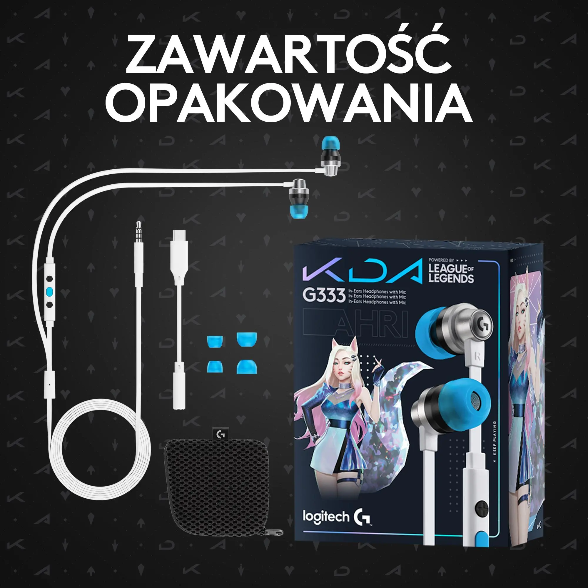 Słuchawki przewodowe z mikrofonem Logitech G333 Douszne Fioletowy