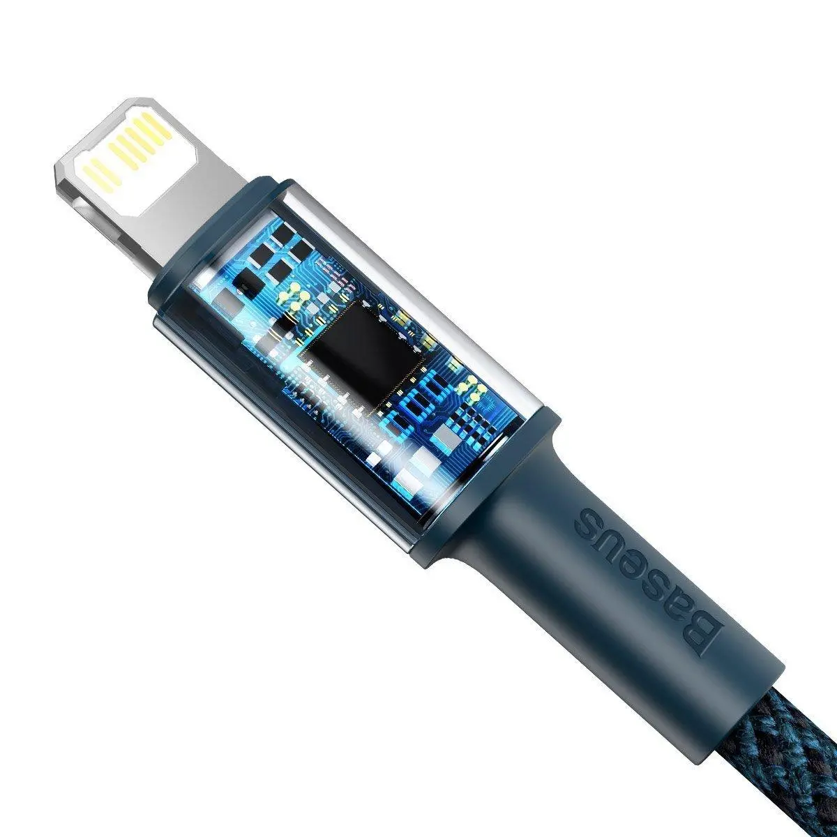 Kabel Baseus USB-C do Lightning High Density Braided 20W 5A PD 2m Niebieski