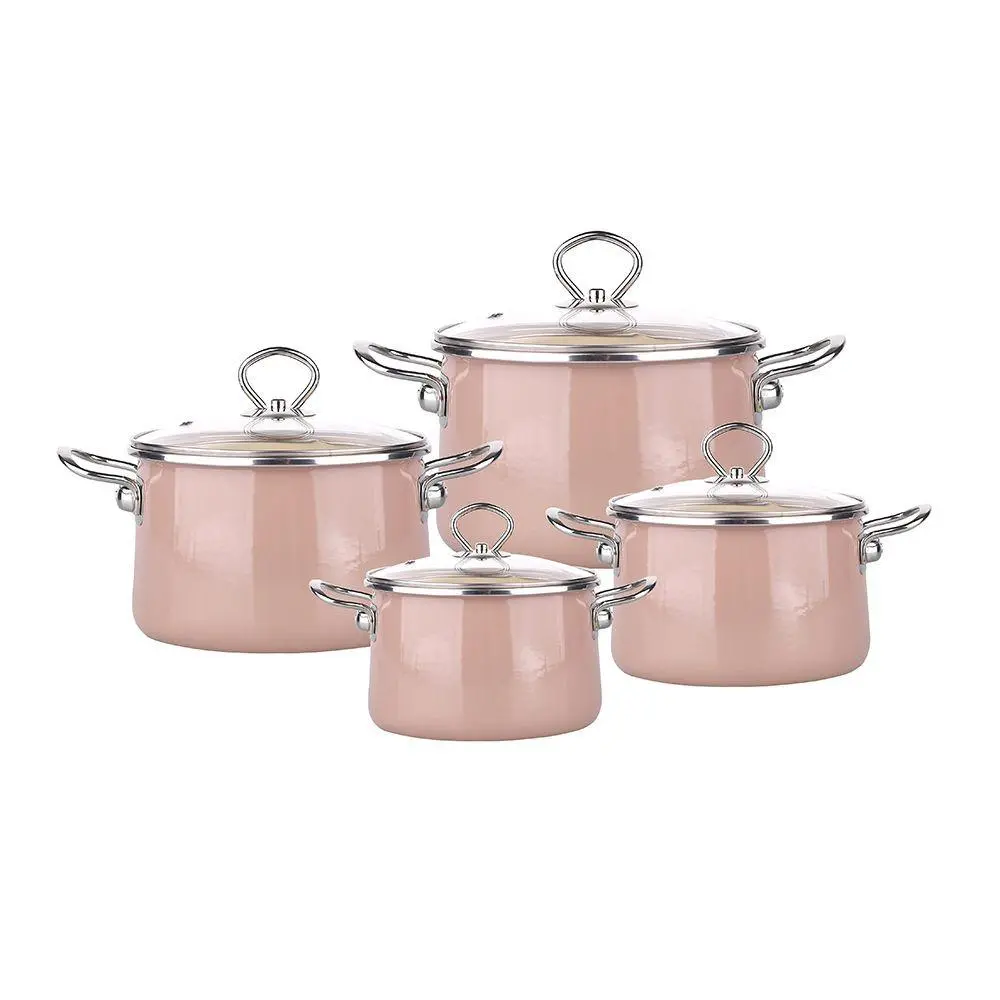 Zestaw garnków Silesia Rybnik Rybnik Izydor Indukcja Stal węglowa 8 elementów