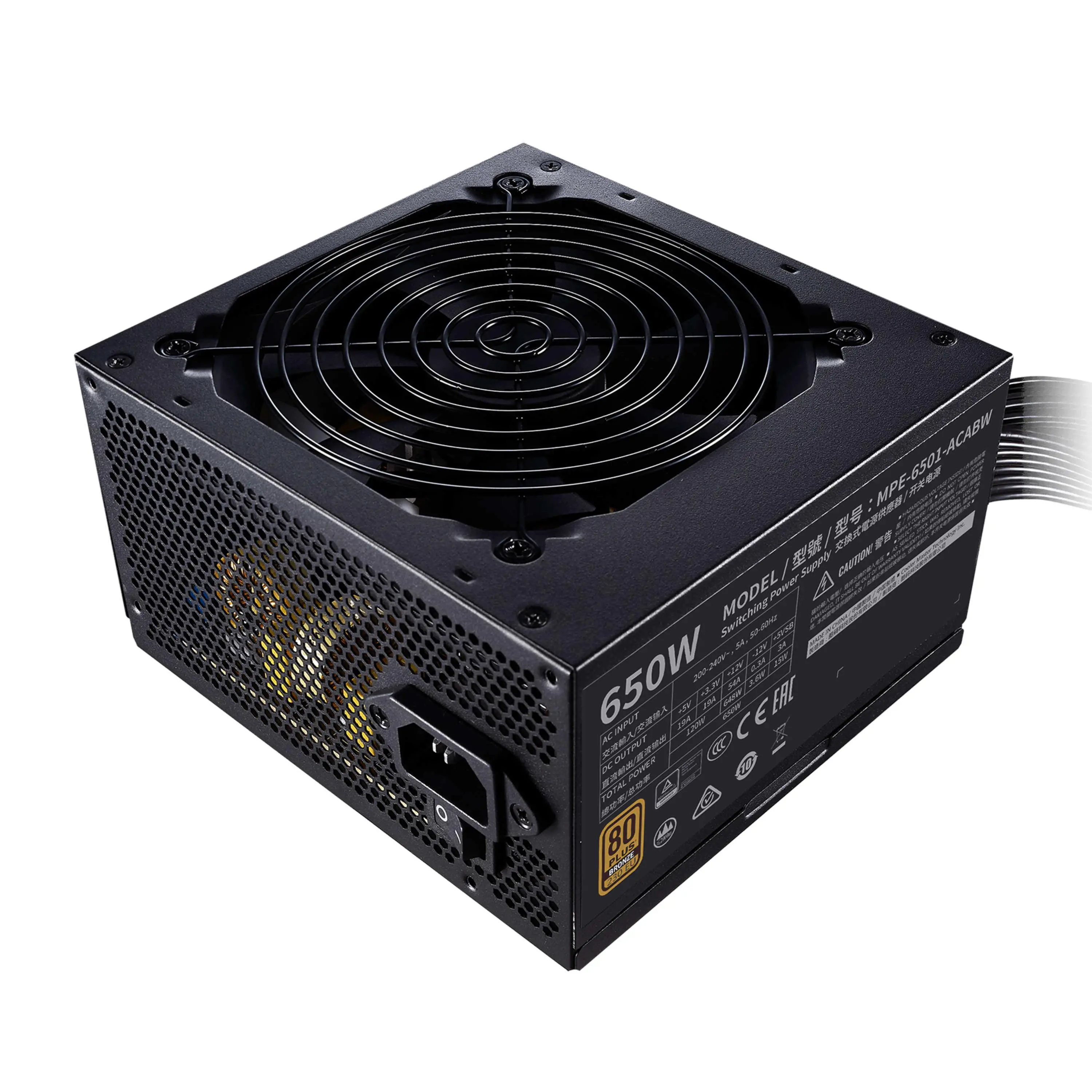 Zasilacz Cooler Master MWE 650 Bronze V2 650W 80+ Bronze Czarny