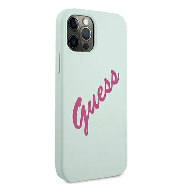Etui Guess Silicone Vintage Script GUHCP12LLSVSBF do iPhone 12 Pro Max