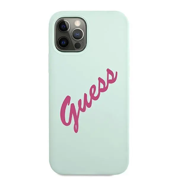 Etui Guess Silicone Vintage Script GUHCP12LLSVSBF do iPhone 12 Pro Max