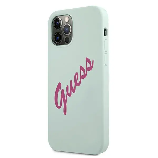 Etui Guess Silicone Vintage Script GUHCP12LLSVSBF do iPhone 12 Pro Max