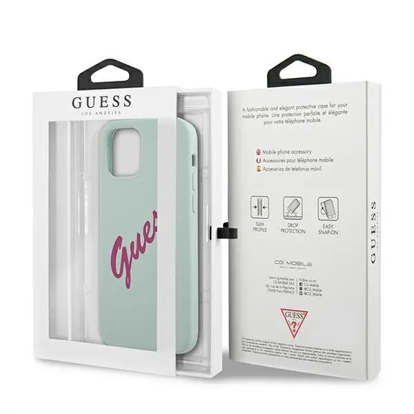 Etui Guess Silicone Vintage Script GUHCP12LLSVSBF do iPhone 12 Pro Max
