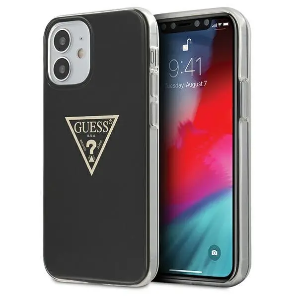 Etui Guess Metallic GUHCP12SPCUMPTBK do iPhone 12 mini Czarny