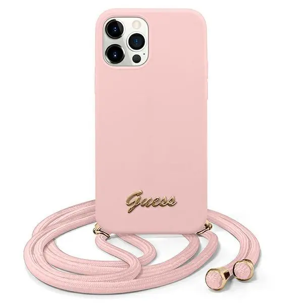 Etui Guess Metal Logo Cord GUHCP12LLSCLMGLP do iPhone 12 Pro Max