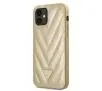 Etui Guess V-Quilted GUHCP12SPUVQTMLBE do iPhone 12 mini Złoty
