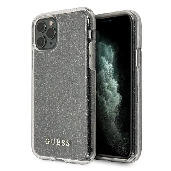 Etui Guess Glitter GUHCN65PCGLSI do iPhone 11 Pro Max Srebrny