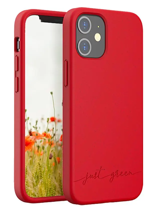 Etui Just Green Biodegradable Case do iPhone 12 mini Czerwony