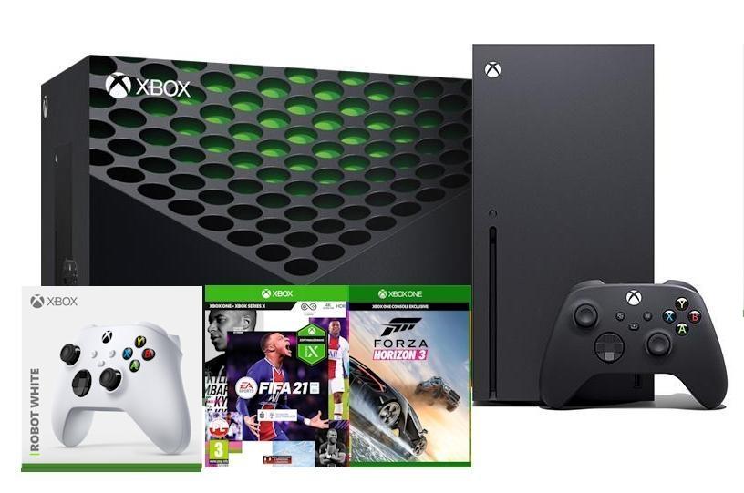 Konsola Xbox Series X + FIFA 21 + Forza Horizon 3 + dodatkowy pad (biały)