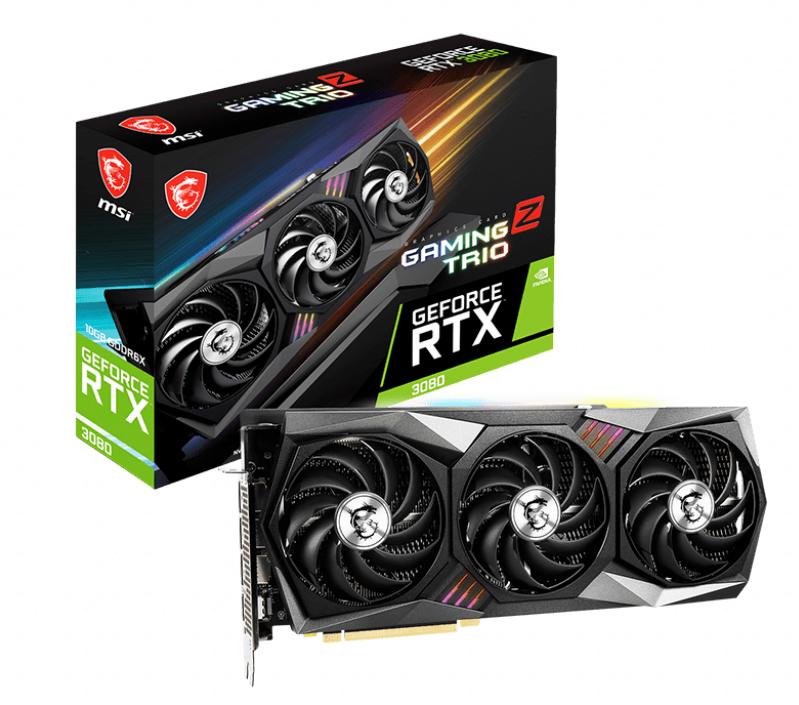 Karta graficzna MSI GeForce RTX 3080 GAMING Z TRIO LHR 10GB GDDR6X 320bit DLSS
