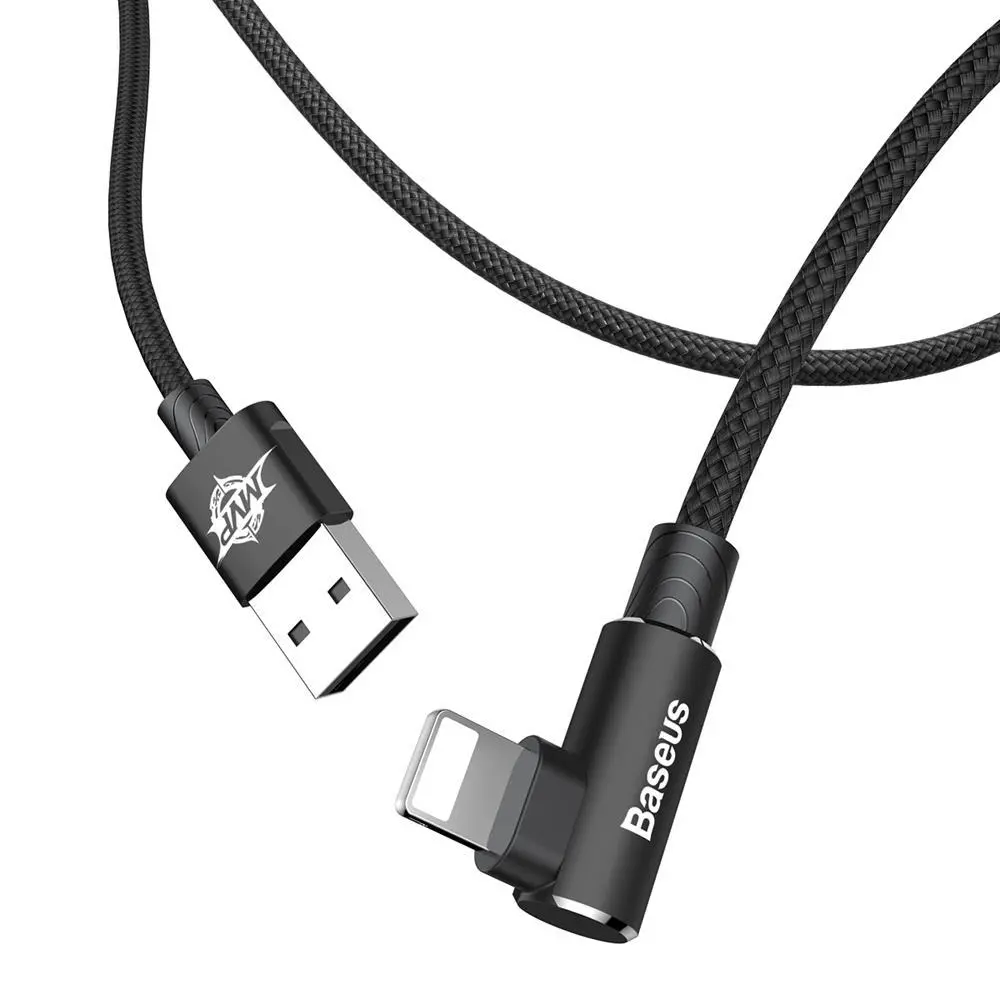 Kabel Baseus MVP Elbow USB do Lightning 1m Czarny