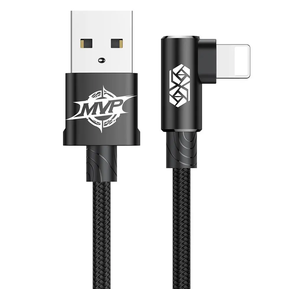Kabel Baseus MVP Elbow USB do Lightning 1m Czarny