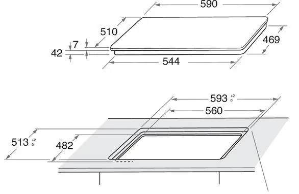 Płyta gazowa Whirlpool AKT 6465/NB 59cm