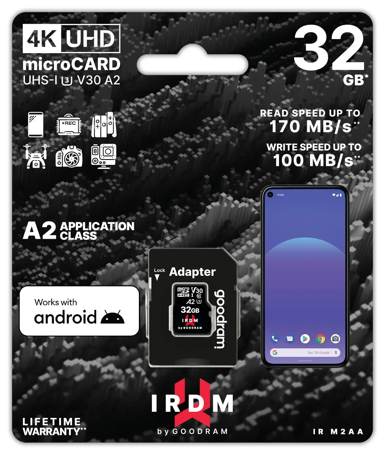 Karta pamięci GoodRam microSDXC IRDM 32GB V30 A2 170/60Mb/s