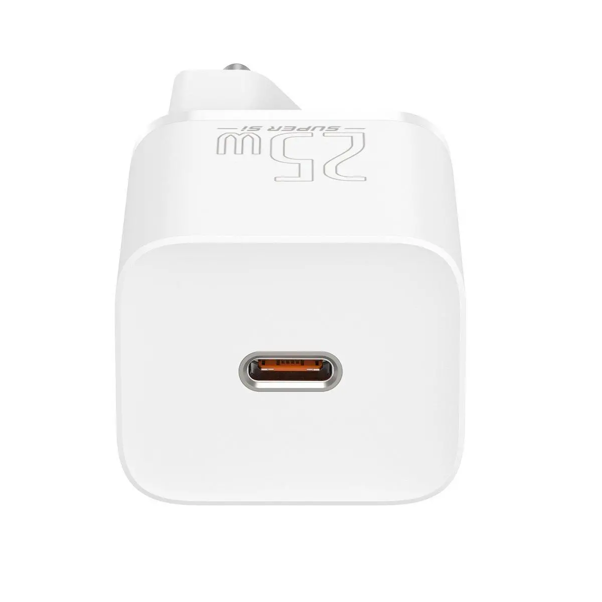 Ładowarka sieciowa Baseus TZCCSUP-L02 Super Si Quick Charger 1C 25W + kabel USB-C do USB-C 1m Biały