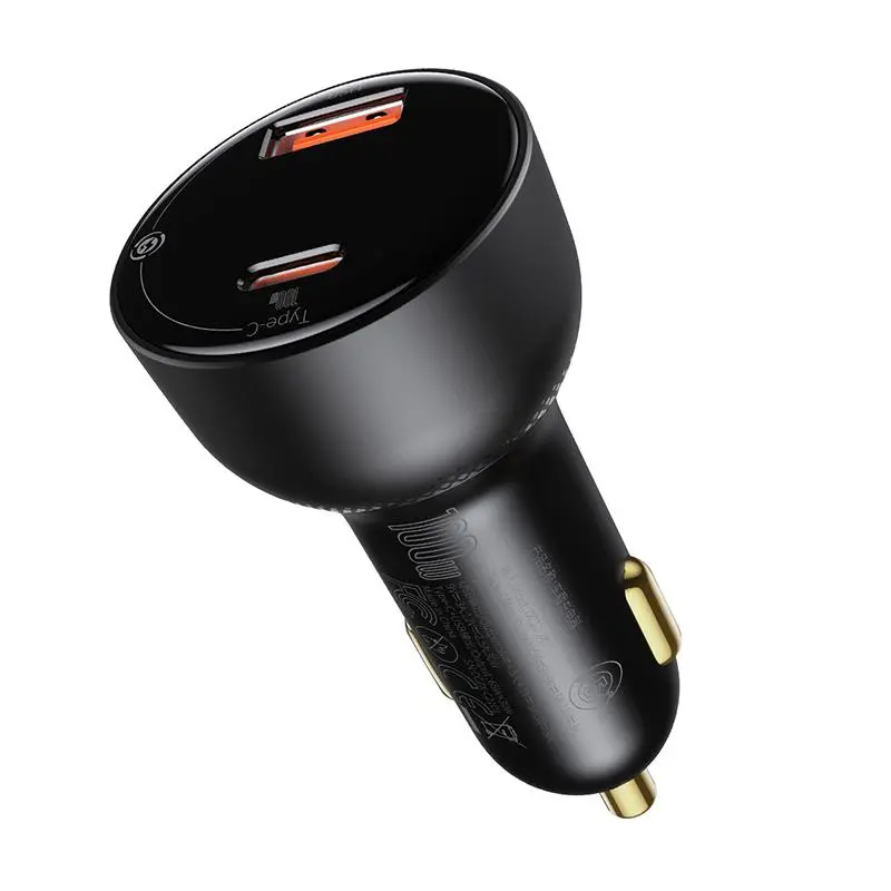Ładowarka samochodowa Baseus Superme USB 100W kabel USB-C Czarny