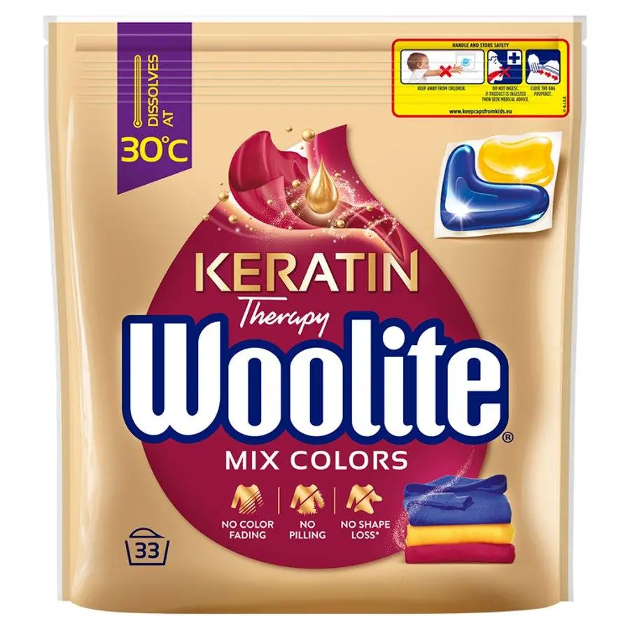 Kapsułki do prania Woolite Keratyna Kolor 33szt.