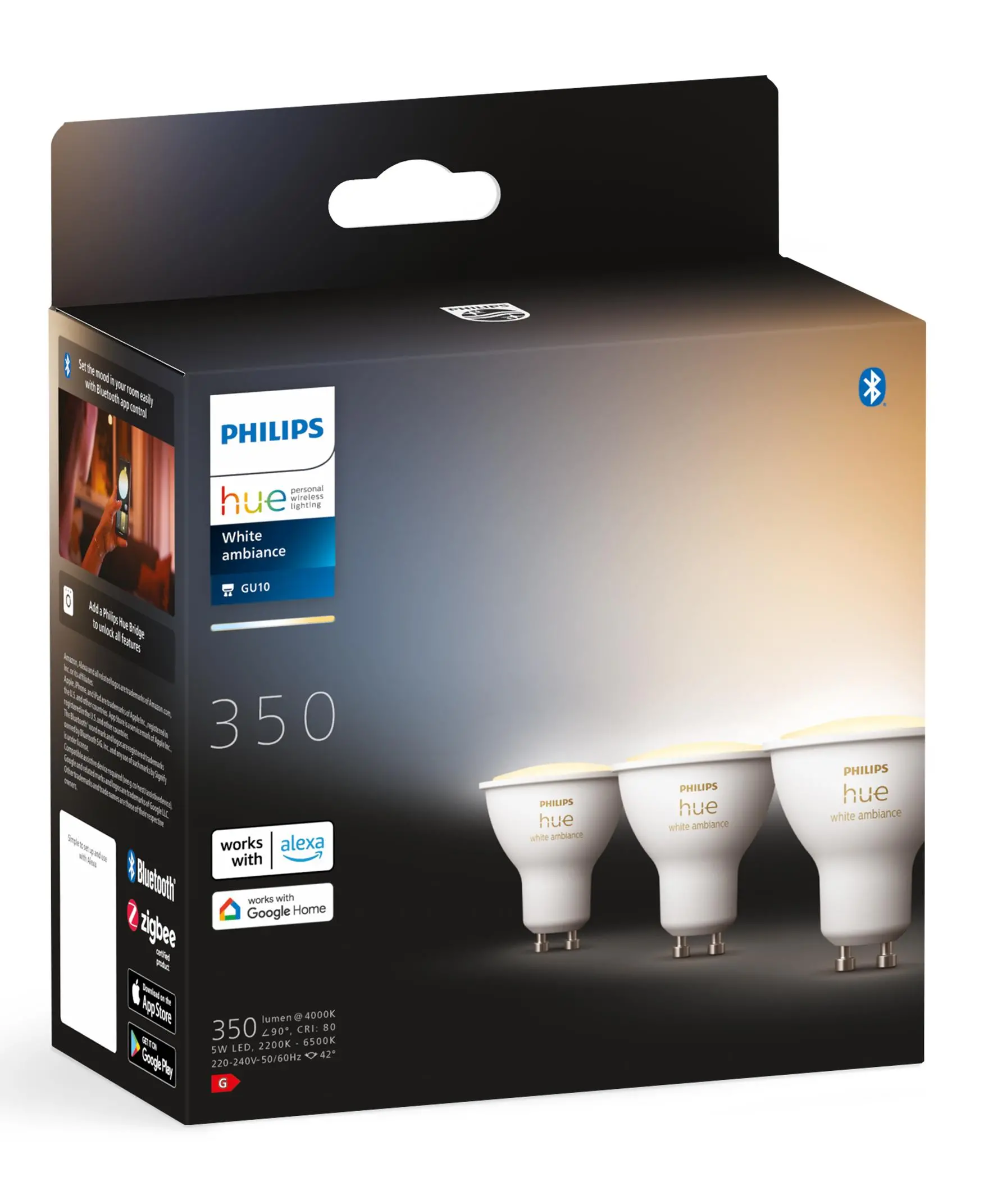 Żarówka LED Philips Hue White Ambiance GU10 3 szt.