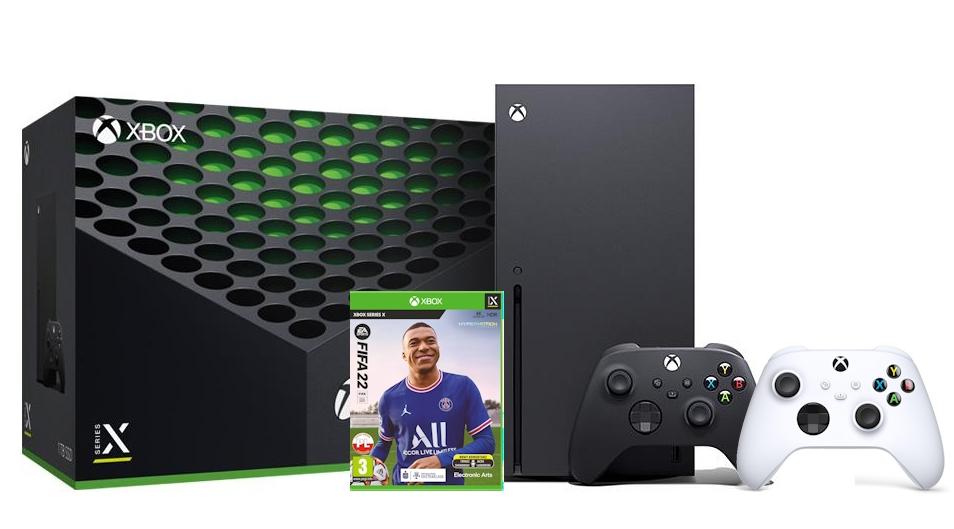 Konsola Xbox Series X z napędem 1TB + FIFA 22 + dodatkowy pad (biały)