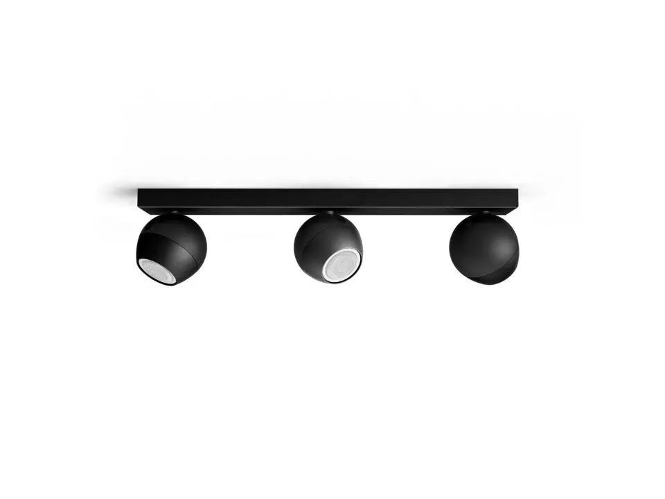 Oświetlenie punktowe Philips Hue White Ambiance Buckram 929003048101 Czarny