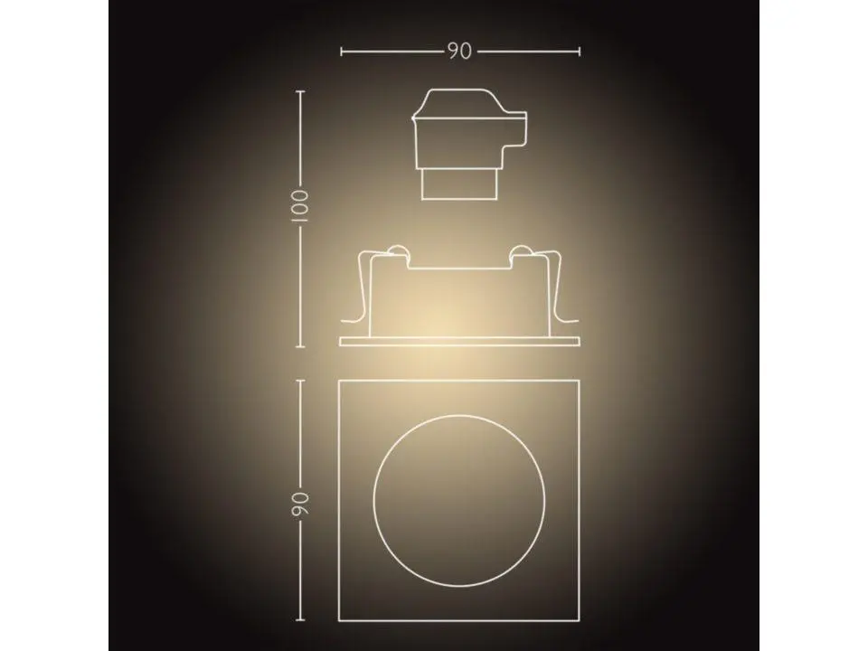 Oświetlenie punktowe Philips Hue White Ambiance Milliskin 929003047201 Srebrny