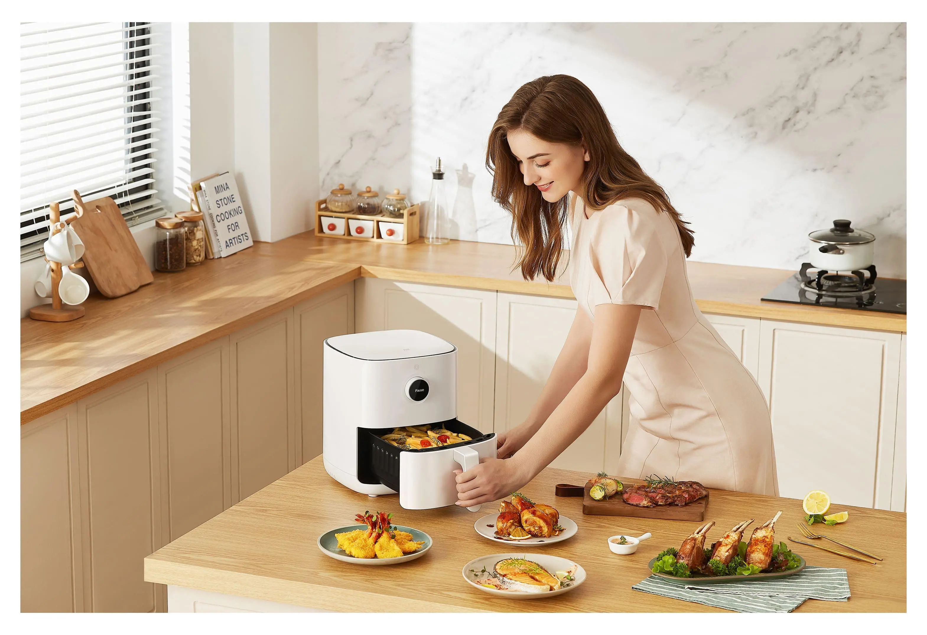 Frytkownica beztłuszczowa Xiaomi MiSmart Air Fryer 3,5 l 1500W 3,5l Aplikacja mobilna