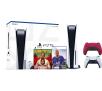 Konsola Sony PlayStation 5 (PS5) z napędem + FIFA 22 + Far Cry 6 + dodatkowy pad (czerwony)
