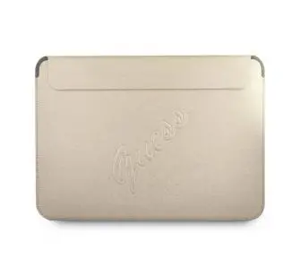 Etui na laptop Guess GUCS13PUSASLG Saffiano Script  Złoty