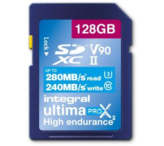 Karta pamięci Integral UltimaPro X2 SDHC 128GB Class 10 UHS-II V90