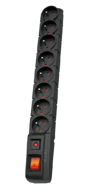Listwa Acar S8 8 gniazd 3m Czarny
