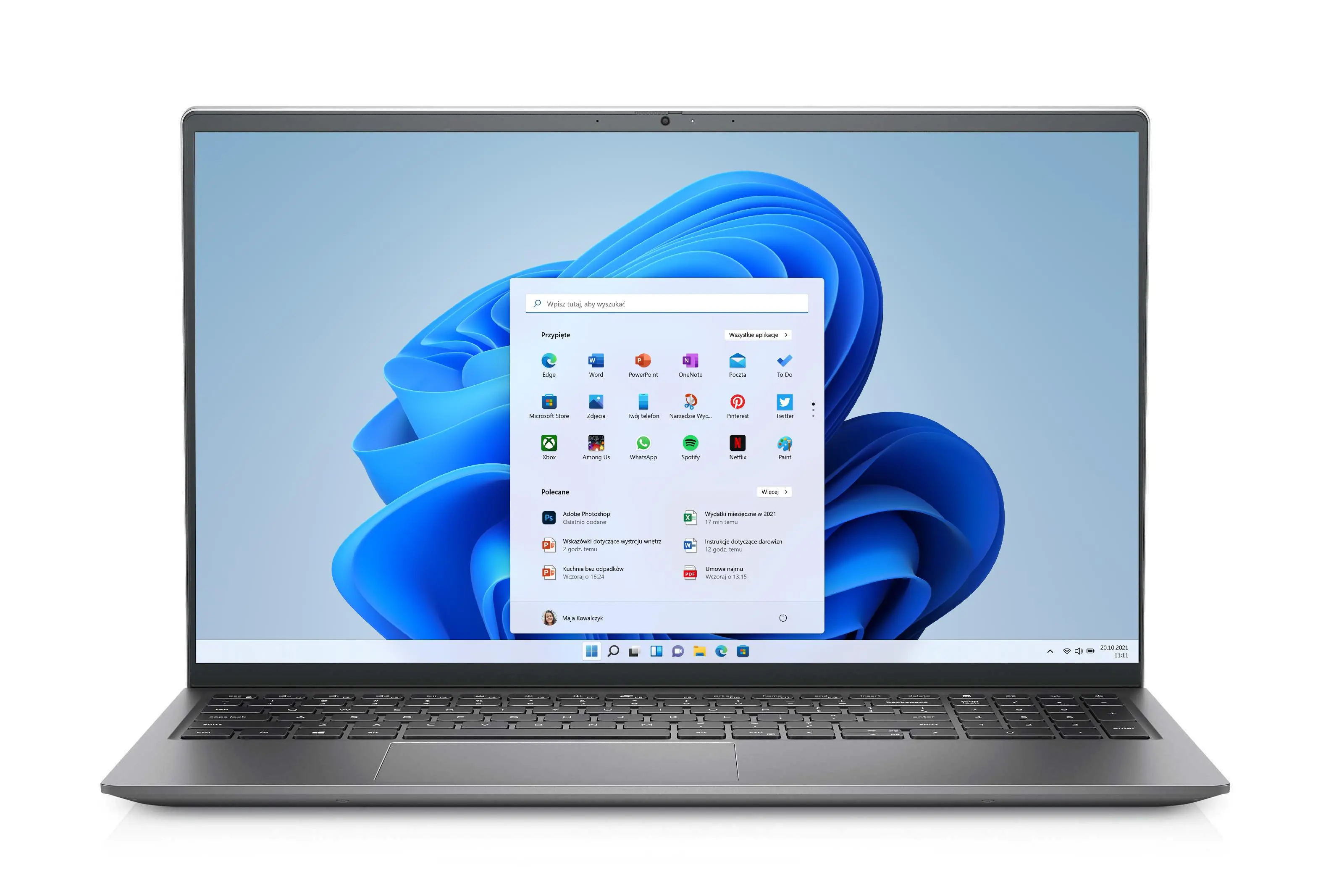 Laptop Dell Inspiron 15 5515-8154 15,6" R5 5500U 16GB RAM 512GB Dysk SSD Win11 Srebrny