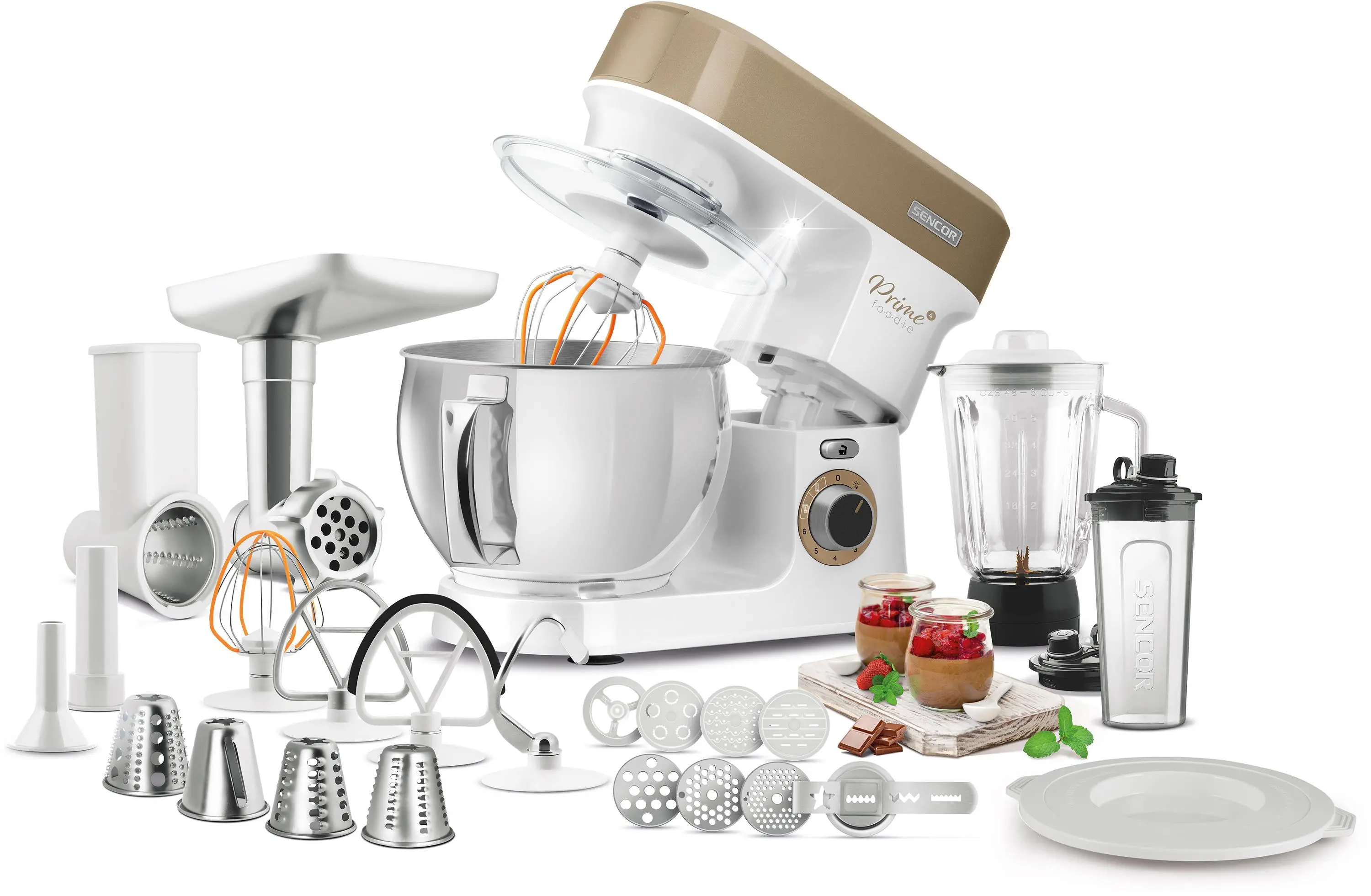 Robot planetarny Sencor STM 3787CH 1200WMaszynka do mielenie Szatkownica Blender kielichowy