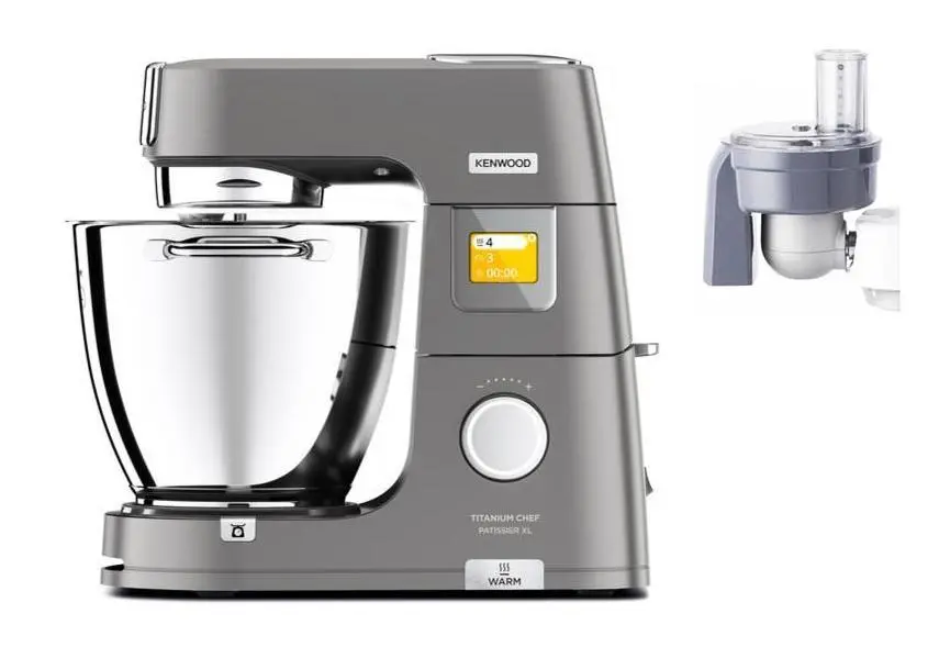 Robot planetarny Kenwood Titanium Chef Patissier XL KWL90.124SI 1400W Przystawka do krojenia w kostkę Blender kielichowy