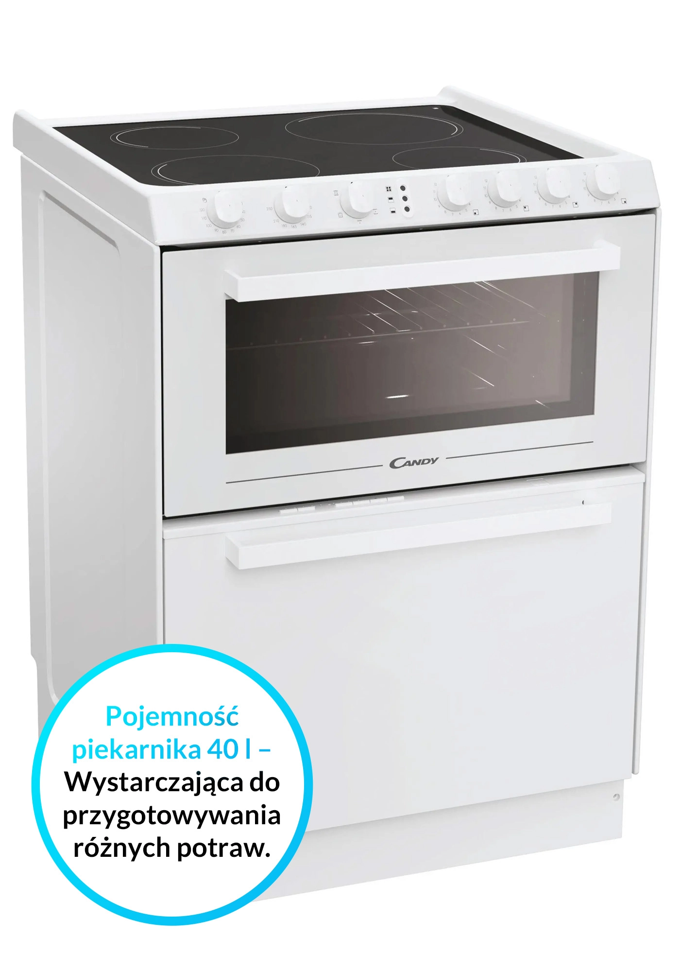 Kuchnia elektryczna ze zmywarką Candy TRIOVWNT/1 Termoobieg