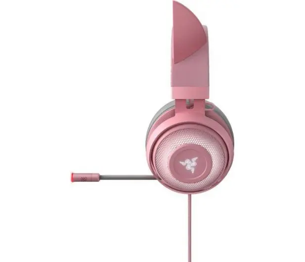Słuchawki przewodowe z mikrofonem Razer Kraken Kitty Edition Quartz Nauszne Różowy