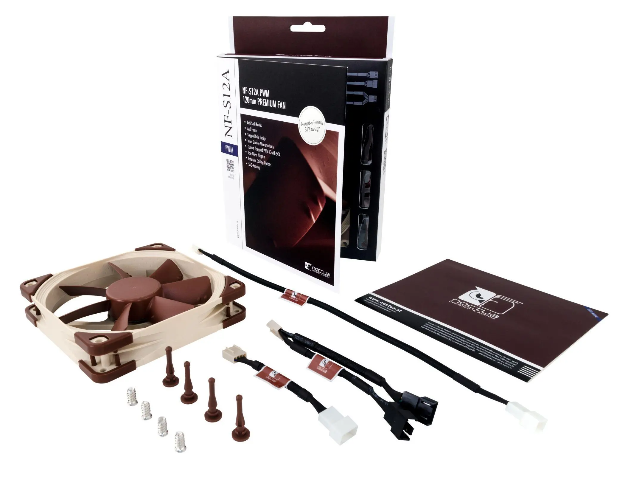 Wentylator Noctua NF-S12A PWM 120mm Beżowy