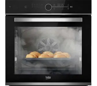 Електрична парова духова шафа Beko BBIS13400XMSE bPro500 SteamAid Чорна