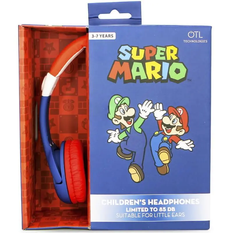 Słuchawki przewodowe OTL Technologies Super Mario Nauszne Niebieski