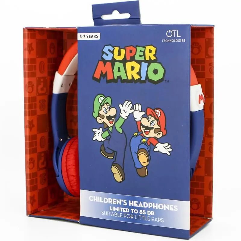 Słuchawki przewodowe OTL Technologies Super Mario Nauszne Niebieski