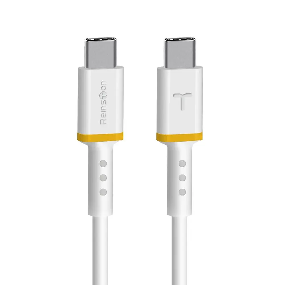 Kabel Reinston EKT45 USB-C na USB-C 1,5m 3A Biały