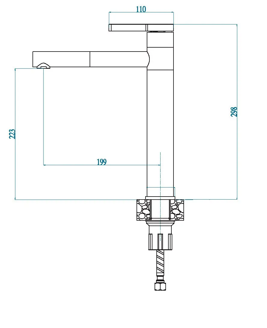 Bateria Alveus Zina 1129061 Chrom/Czarny Stal szlachetna