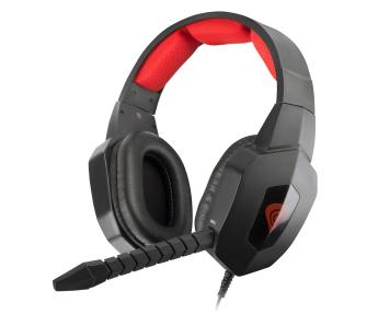 Słuchawki przewodowe z mikrofonem Genesis Argon 400 H59 Nauszne Czarno-czerwony