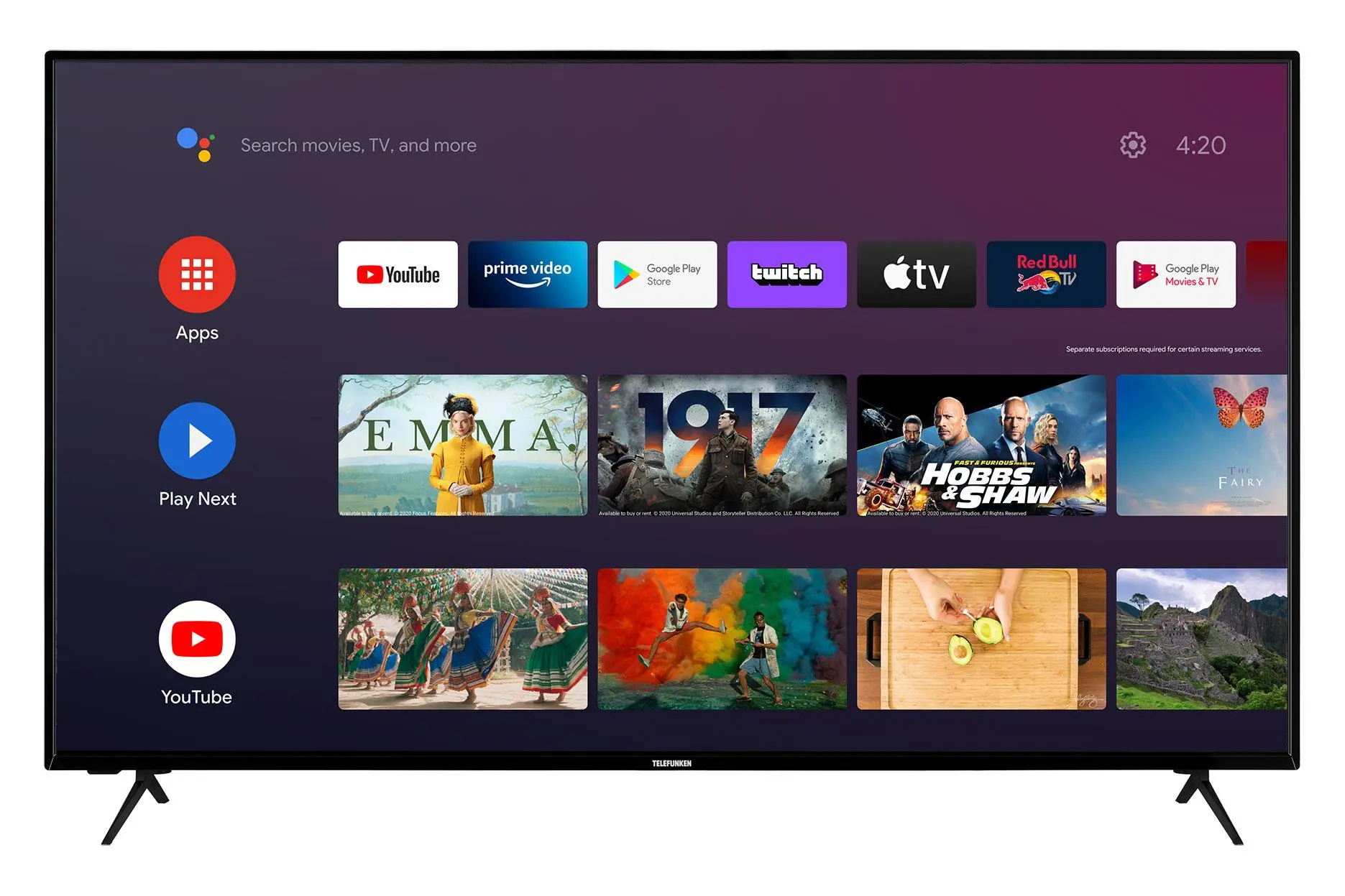 Telewizor Telefunken 65UG8450 65" LED 4K Android TV Dolby Vision DVB-T2